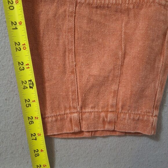 Entro Women's Cargo Pants 29x27 Terracotta Utility Crop Wide Leg Boho High Rise - Picture 5 of 11
